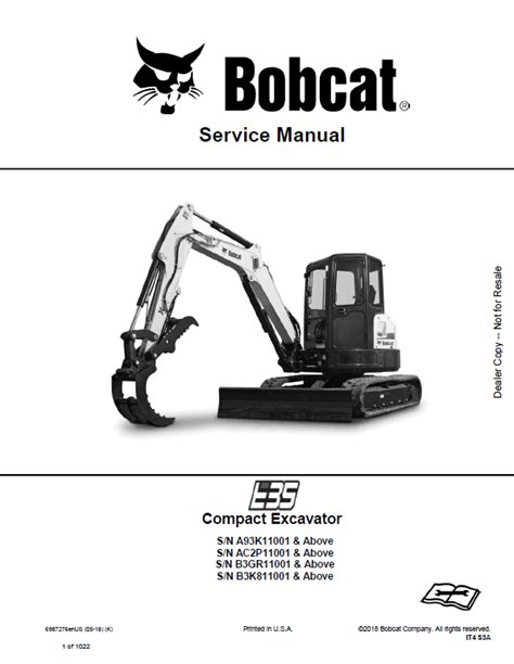 bobcat excavator e35 service manual